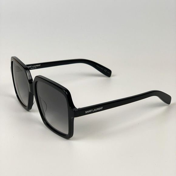 Saint Laurent SL174 001 Sunglasses Black Grey Square Gradient Oversized Women main image 6